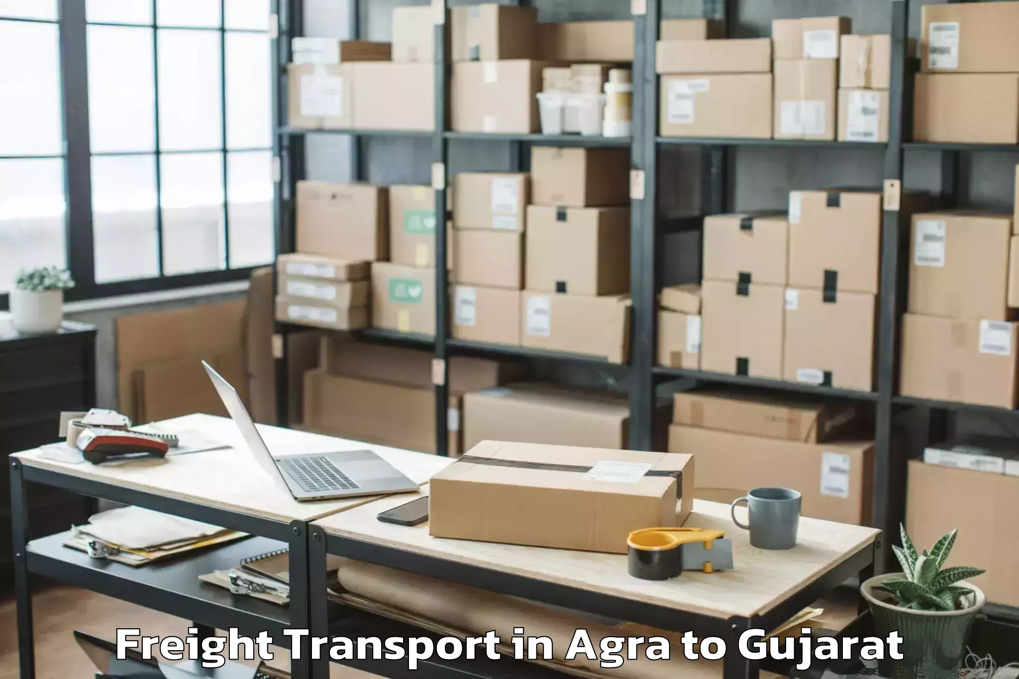 Reliable Agra to Dwarka Freight Transport